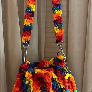 Handmade crochet crossbody purse